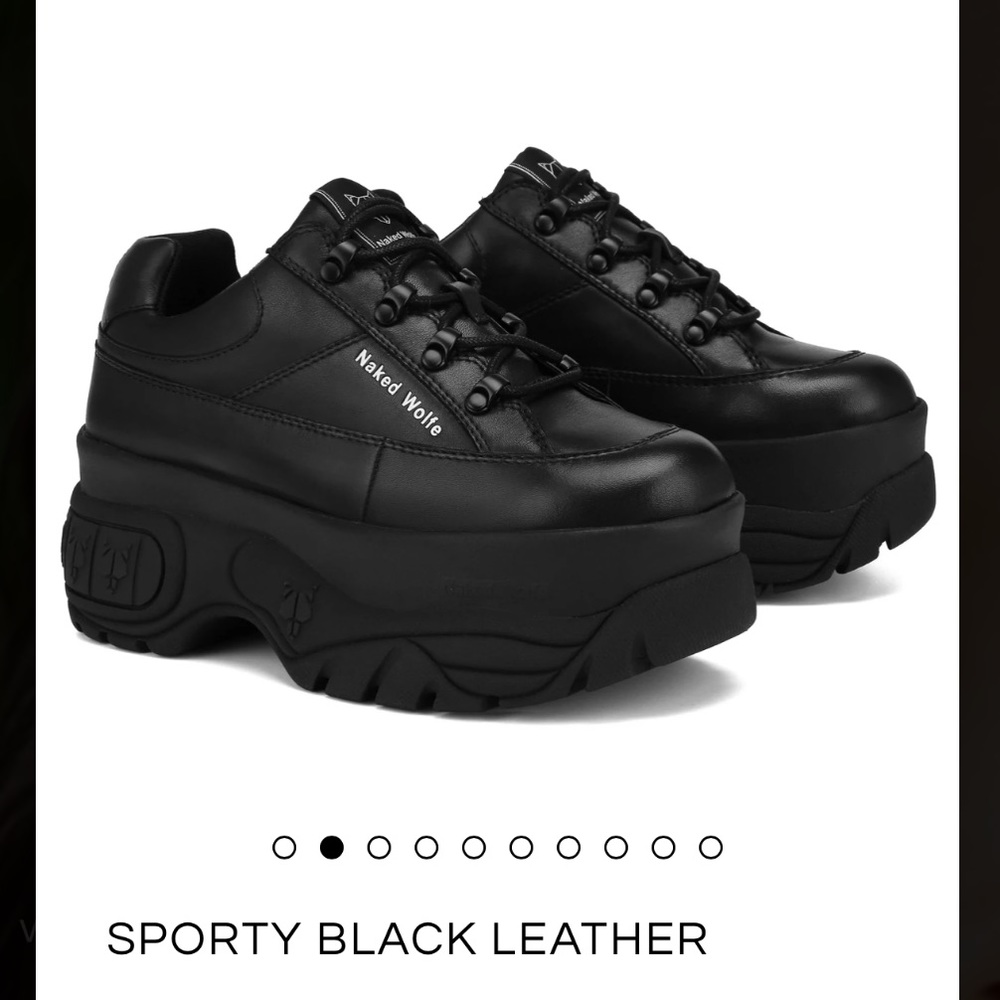 Naked Wolfe Sporty Leather Platform Sneakers